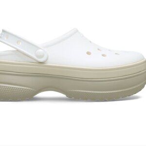 Crocs shoes Classic Stacked Clog men 5 women 7, fits women US 8-9 white